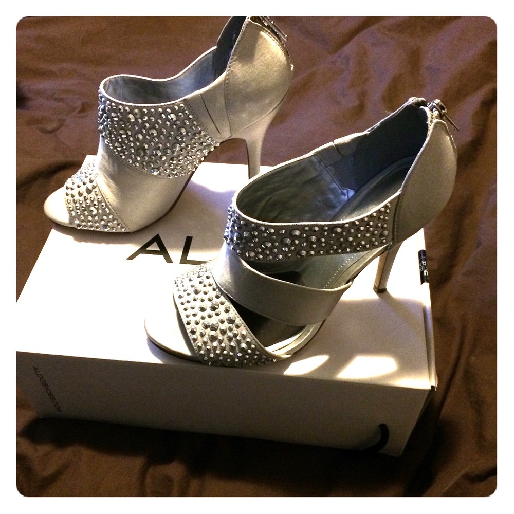 Aldo Silver studded heels